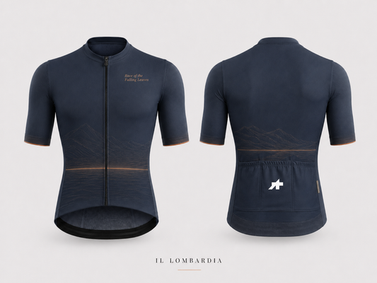 Approved male cyclist jersey — close up back pocket detail of chest oblique