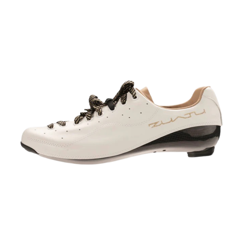 Zuatu Z001 Laces Edition white road cycling shoe, side profile