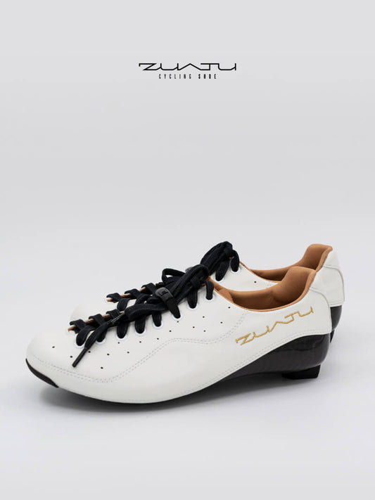 Zuatu Z001 Laces Edition white cycling shoe detail