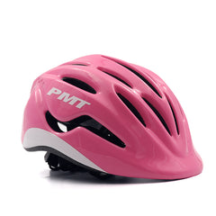 Side profile of PMT K-10 children's helmet, emphasizing its aerodynamic design and secure fit