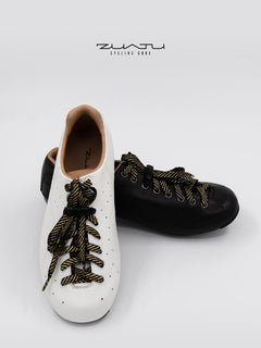Zuatu Z001 Laces Edition white cycling shoe lacing detail
