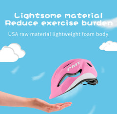 Close-up on PMT K-10 helmet's visor, providing sun protection for young riders