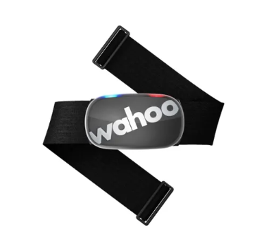 APPROVED CYCLING Wahoo TICKR Heart Rate Monitor, WFBTHR04G model, showing the adjustable strap for optimal fit