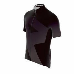 Side profile of women's Approved Fundamental LTD cycling jersey in black, showing aero fit and breathable fabric.