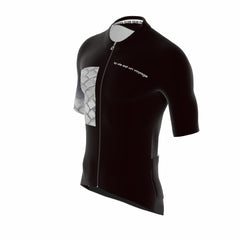 Approved Cycling SUMMER CYCLING JERSEY FRANCE LTD. W - Black: fabric texture close-up. Advanced moisture management. 102 cha…