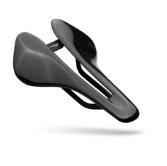 APPROVED CYCLING Berk Lupina Short Bike Saddle, 3K finish, top-down view emphasizing compact comfort geometry