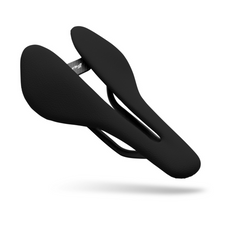 APPROVED CYCLING Berk Lupina Short Bike Saddle, 3K finish, rear perspective highlighting truncated design