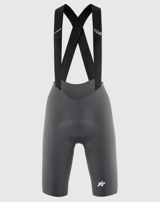 Assos DYORA R Bib Shorts S11 Robust Grey front view