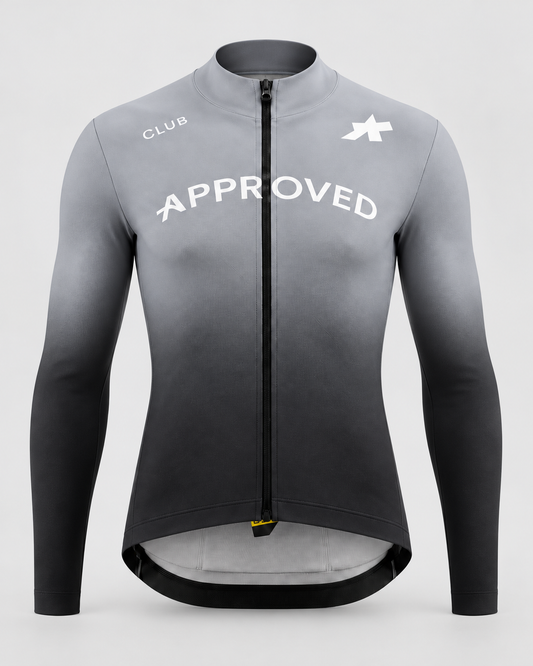 Approved Club Spring/Fall S11 Ice Grey men's long sleeve cycling jersey — front