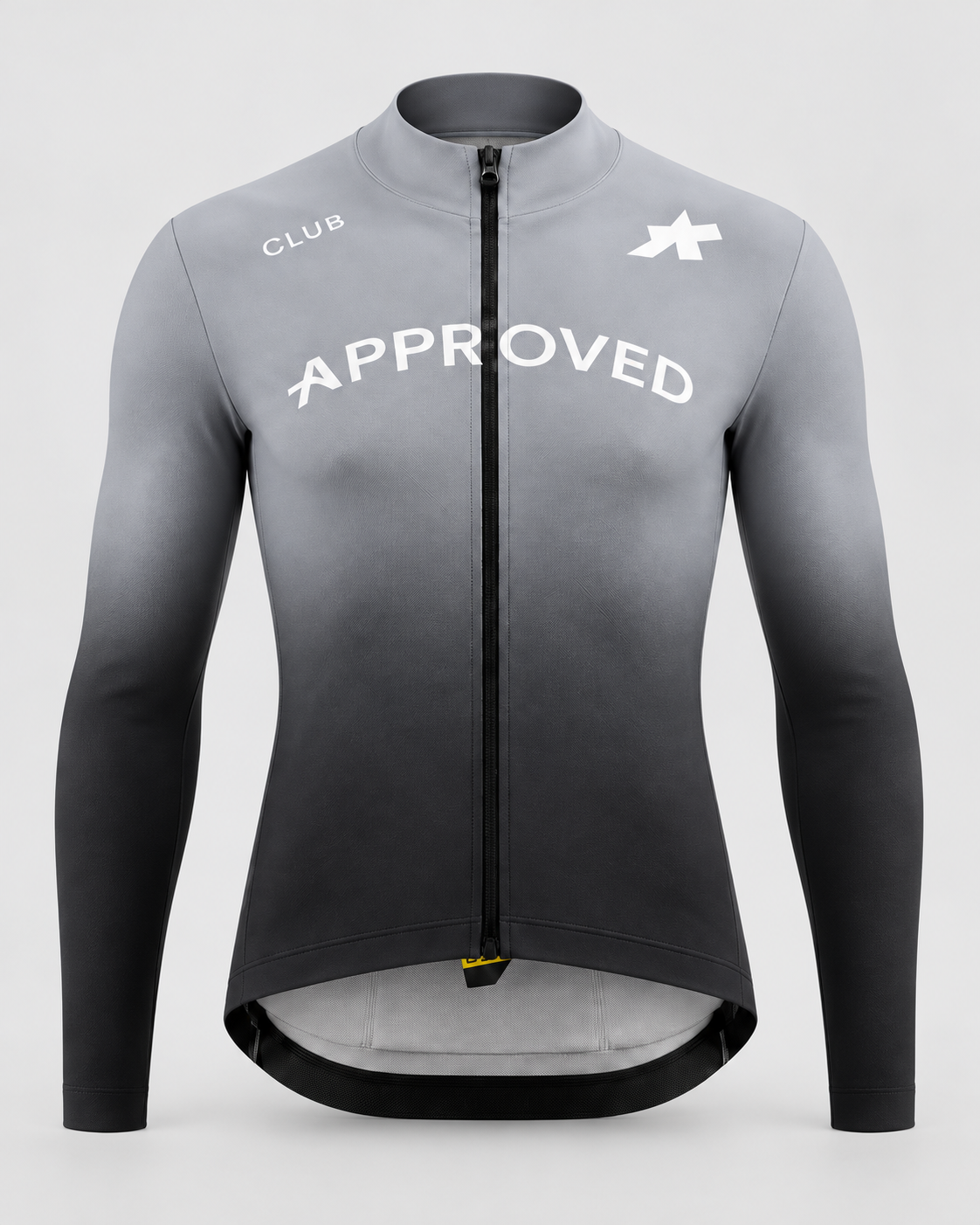 Approved Club Spring/Fall S11 Ice Grey men's long sleeve cycling jersey — front