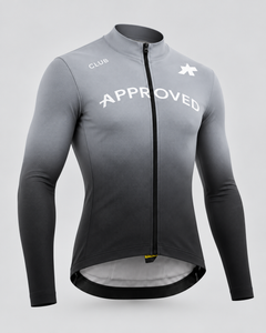 Approved Club Spring/Fall S11 Ice Grey long sleeve cycling jersey — three-quarter front