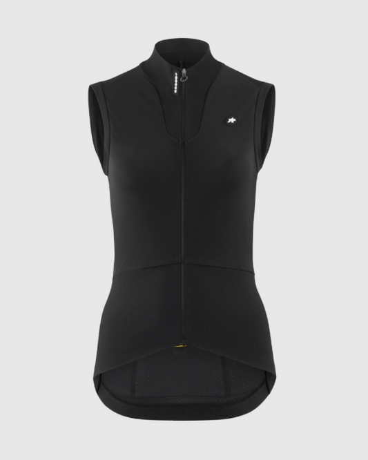 Approved Cycling ASSOS DYORA R Spring/Fall Gilet S11 women's aerodynamic fit, front view showcasing CORE Light wind protecti…