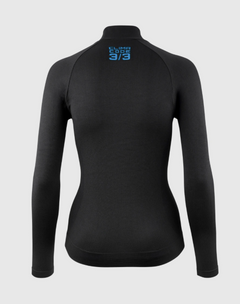 ASSOS Women’s Winter LS Skin Layer P1, front view with women-specific body mapping for optimal winter insulation and layering