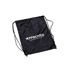 Approved Drawstring Cycling Bag, folded and lightweight, demonstrating portability for travel or race days.