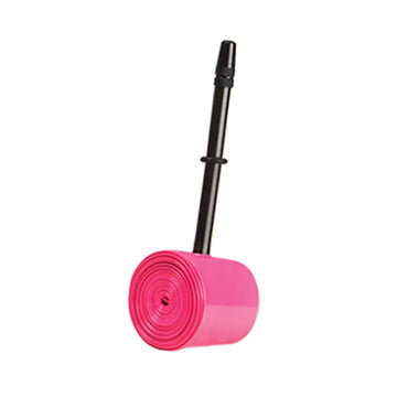 Approved Cycling TPU Light Tubes 85mm pink valve, close-up of the ultralight 36g TPU material for reduced rotational mass.