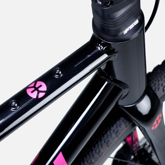 Nich KEM gravel bike by Approved Cycling, close-up of the 6061/6066 aluminum welds, highlighting build quality.