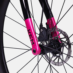 Approved Cycling Nich KEM, rear view, detailing the robust dropouts and gravel-specific component integration.