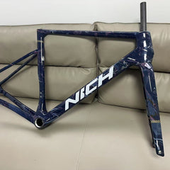 Approved Cycling Nich Faith Road Bike, studio shot, capturing reflectivity of gloss carbon finish