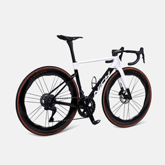 Approved Cycling Nich Faith Road Bike, rear view showing seatstays, tire clearance, and thru-axle