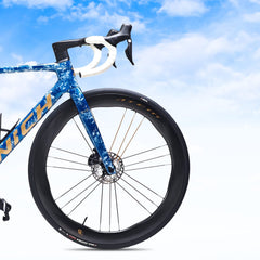 Side profile of Nich Legend road bike by Approved Cycling, highlighting its aggressive race geometry.