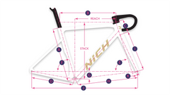 Approved Cycling Nich Legend road bike, rear view, displaying its sleek lines and performance aesthetics.