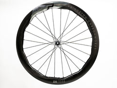 View of Princeton CarbonWorks Dual 5550 Evolution wheels, mounted on a high-performance road bike.