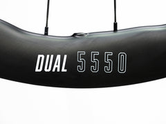 Princeton CarbonWorks Dual 5550 Evolution wheel spoke lacing pattern, for torsional rigidity.