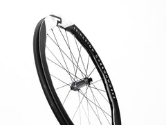 Approved Cycling Princeton CarbonWorks Dual 5550 Evolution wheels, showcasing aerodynamic rim profile.