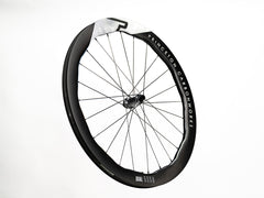 Close-up of Princeton CarbonWorks Dual 5550 Evolution wheel, detailing Sapim CX-Ray spokes.