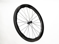 Angle view of Princeton CarbonWorks Dual 5550 Evolution wheel, focusing on tubeless compatibility.