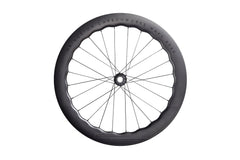 Princeton CarbonWorks Wake 6560 Corsa DB road bike wheels, close-up of carbon fiber construction.