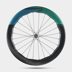 Detail of the Princeton CarbonWorks Wake 6560 Evolution II valve stem and tubeless tire bed
