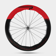 Studio shot of Princeton CarbonWorks Wake 6560 Evolution II wheel, emphasizing lightweight construction