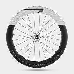 Detail of Princeton CarbonWorks Wake 6560 Evolution II, showcasing pre-balanced rim for vibration reduction