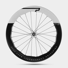 Princeton CarbonWorks Wake 6560 Evolution II wheelset, close-up of hub and spoke lacing pattern