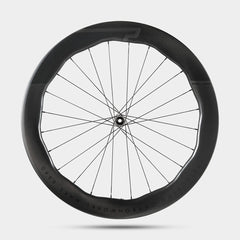 Princeton CarbonWorks Wake 6560 Evolution II wheelset, side profile, showing aerodynamic rim shape