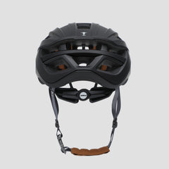 Rear view of PMT GX road helmet, emphasizing integrated molding and secure fit system.