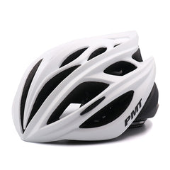 PMT M-12 Cycling Helmet, white colorway, in studio shot, demonstrating lightweight performance design