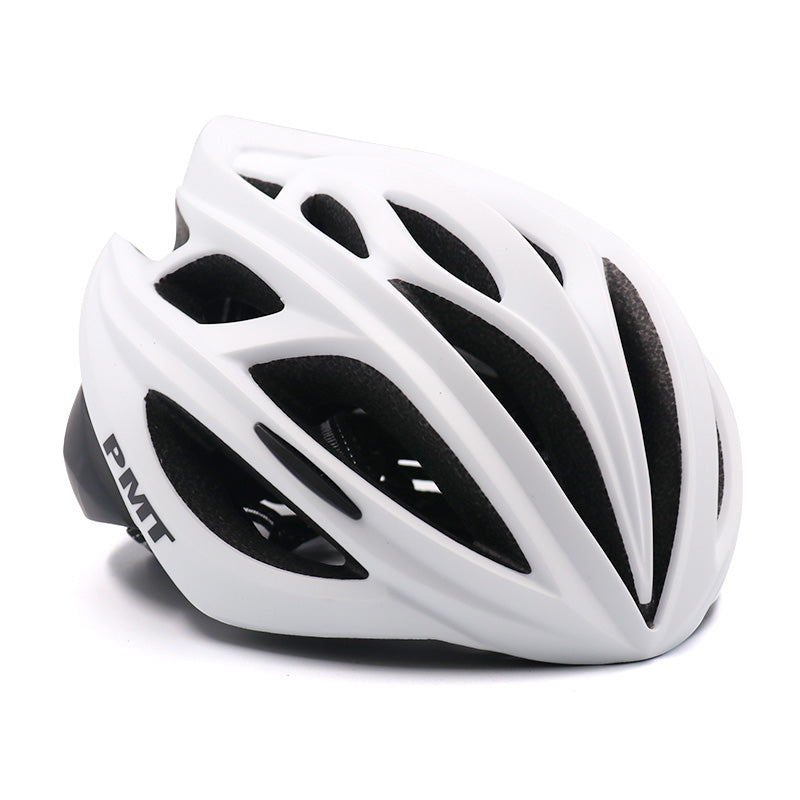 PMT M-12 Cycling Helmet, matte black finish, front view showcasing aggressive aerodynamic lines