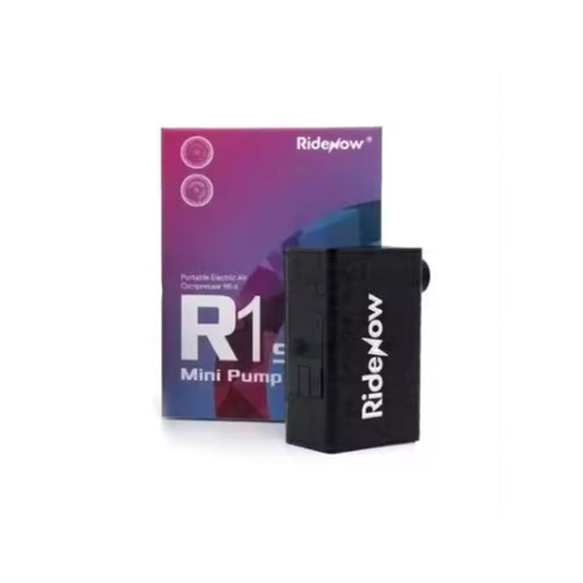 Approved Cycling MINI PUMP R1S, compact and lightweight at 135g, showing integrated LED screen display