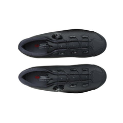 Approved Cycling's Sidi Fast 2 shoes on a road bike pedal, illustrating cleat compatibility and secure foot placement.