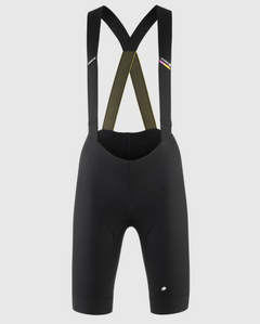 ASSOS DYORA R Spring/Fall Bib Shorts S11 Women - angled view highlighting water-resistant fabric.