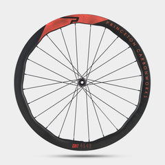 Princeton CarbonWorks Grit 4540 Evolution rear wheel with cassette, focused on hub and freehub engagement.