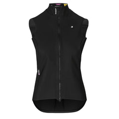 Assos DYORA RS Women's Spring/Fall Cycling Gilet, front view showcasing windproof fabric.