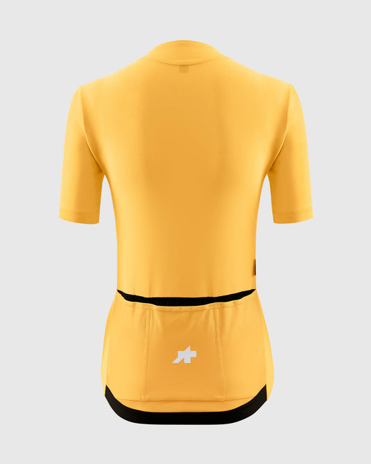 Assos DYORA R Jersey S11 Flame Orange women's racing cycling jersey - back view with bonded tec pockets