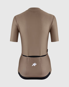 Assos DYORA R Jersey S11 Terra Sand women's racing cycling jersey - back view with bonded tec pockets