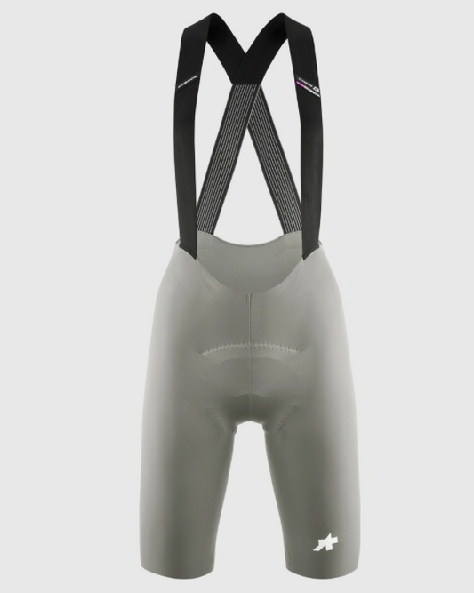 Assos DYORA R Bib Shorts S11 Edge Green front view women's cycling shorts