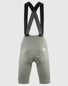 Assos DYORA R Bib Shorts S11 Edge Green rear view women's cycling shorts