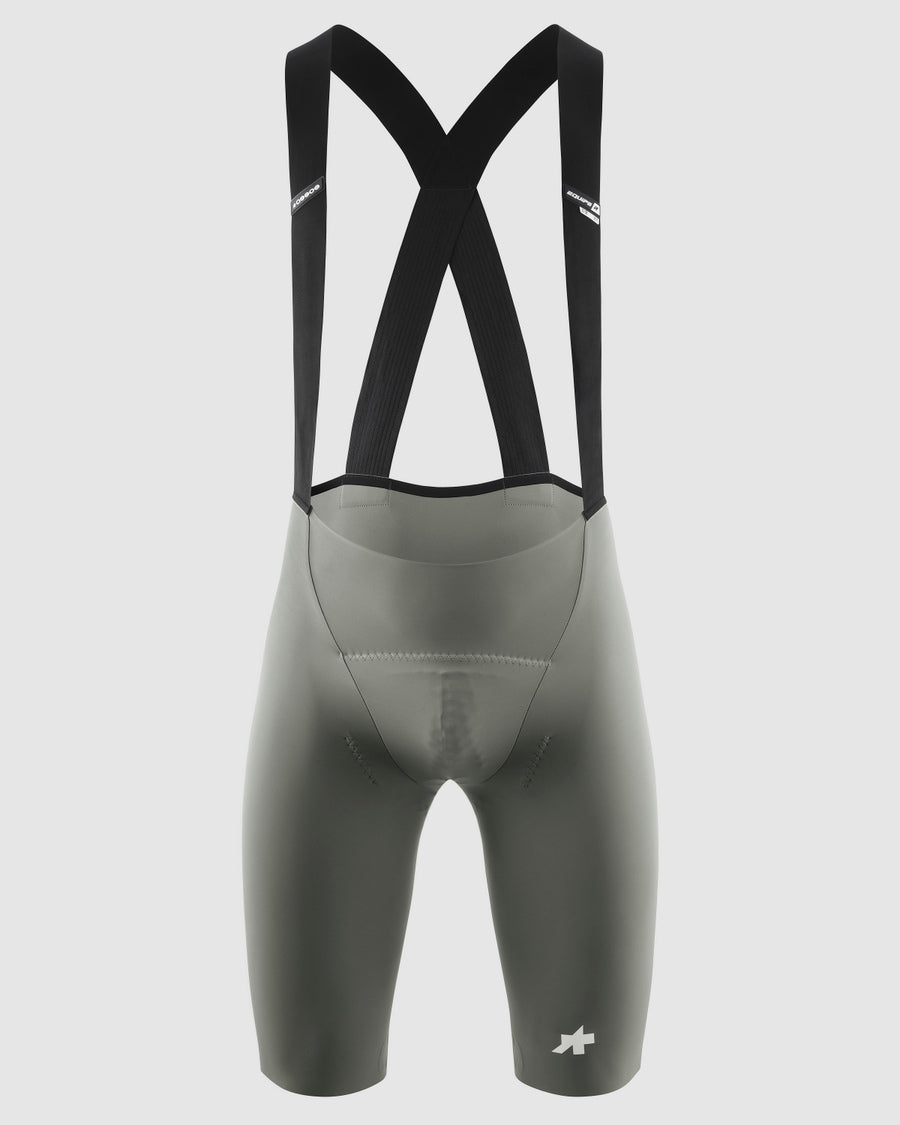 Assos Equipe R Bib Shorts S11 Edge Green men's racing bib shorts - front view