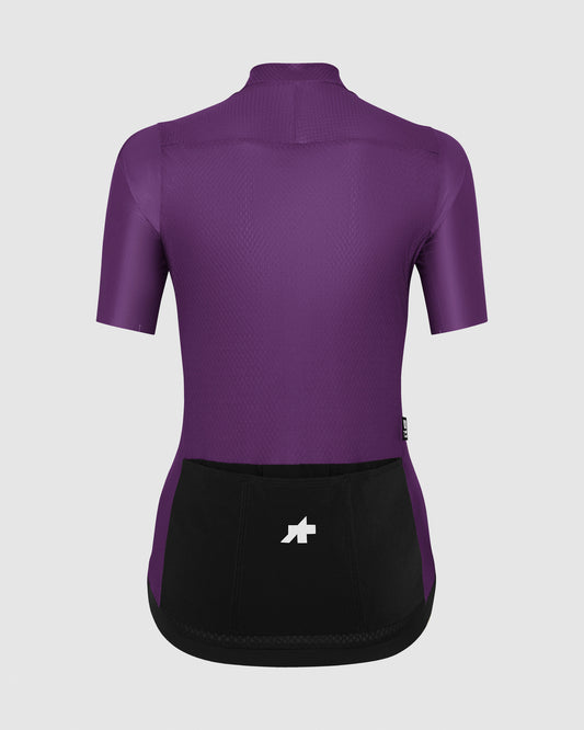 Assos UMA GT Jersey S11 EVO Wisteria Violet women's cycling jersey - back view with triple ramp pockets